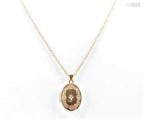 HALLMARKED 9CT LOCKET NECKLACE