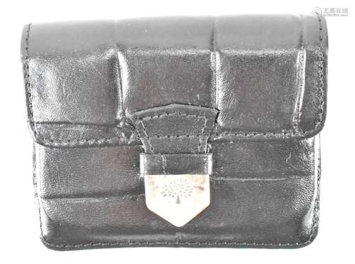 MULBERRY BLACK LEATHER CARD PURSE