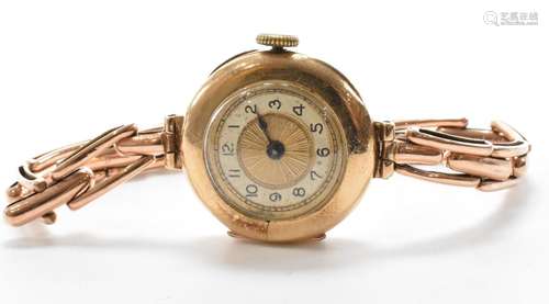 1920S HALLMAKRED 9CT GOLD COCKTAIL WATCH