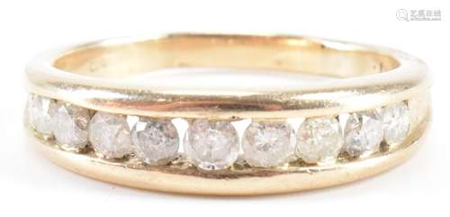 9CT GOLD & DIAMOND HALF ETERNITY RING