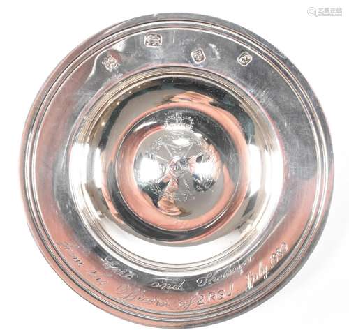 1970S COMMEMORATIVE SILVER DISH