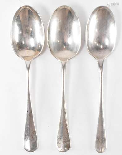 THREE SILVER HALLMARKED SPOONS