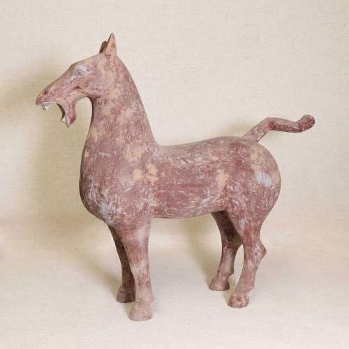 A Chinese grey pottery horse,
