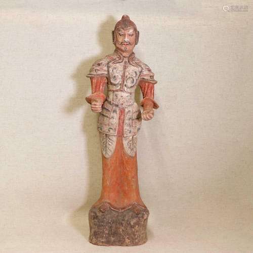 A Chinese pottery figure,