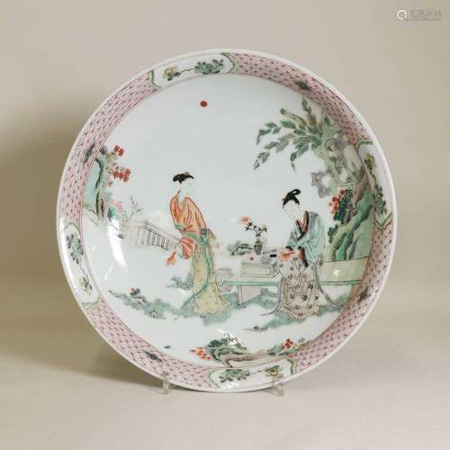 A Chinese famille verte plate,