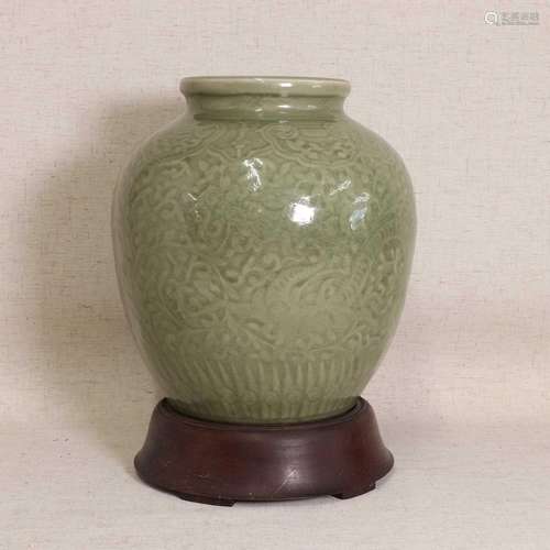 A Chinese celadon jar,