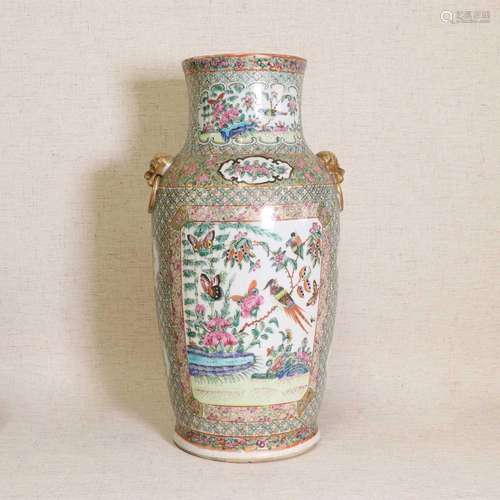 A Chinese Canton famille rose vase,