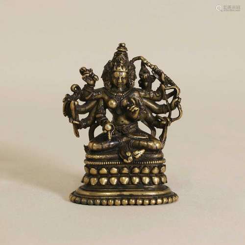 An Indian bronze bodhisattva,