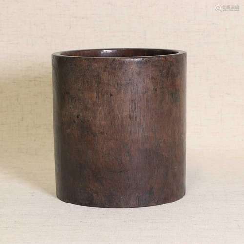 A Chinese huanghuali brush pot,