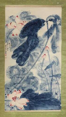 A Chinese hanging scroll,