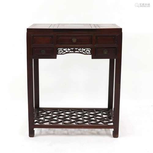 A Chinese hardwood dressing table,