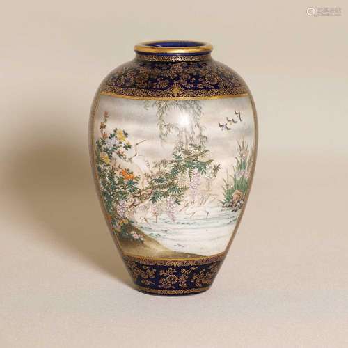 A Japanese Satsuma ware vase,