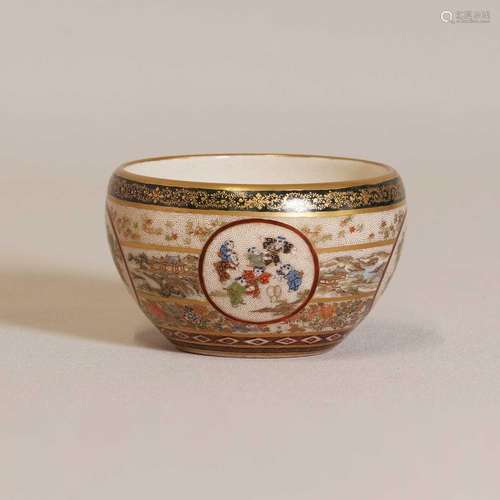 A Japanese Satsuma ware cup,