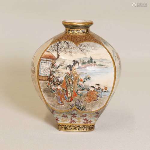 A Japanese Satsuma ware vase,