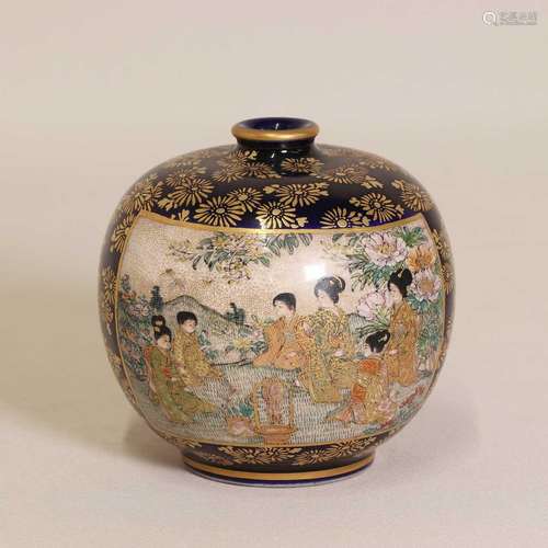 A Japanese Satsuma ware vase,