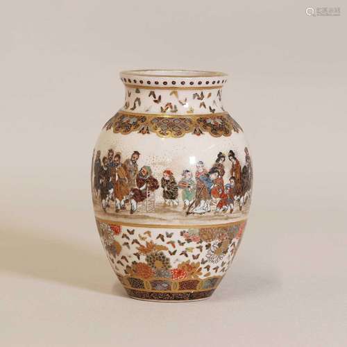 A Japanese Satsuma ware vase,