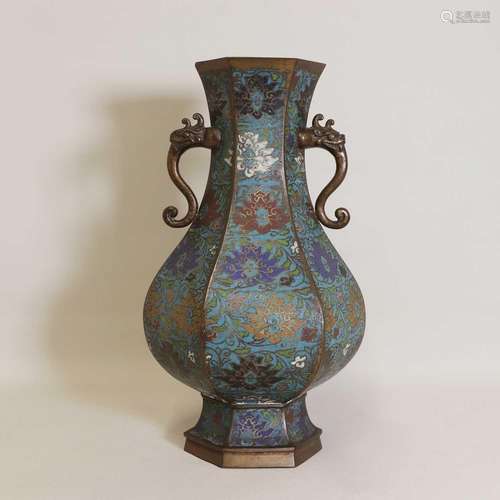 A Japanese cloisonné vase,