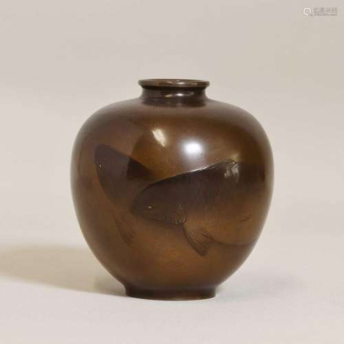 A Japanese bronze jar,