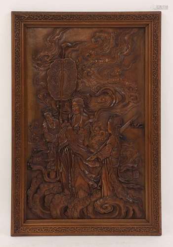 A Japanese boxwood panel,