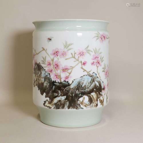 A Chinese famille rose vase,