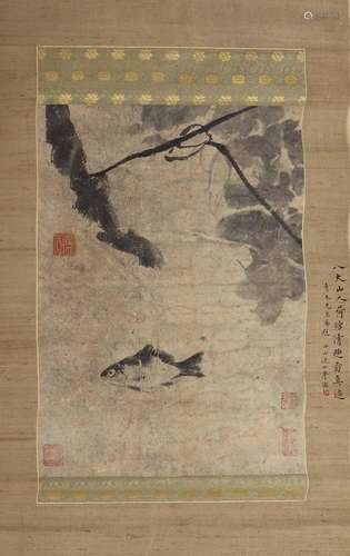 A Chinese hanging scroll,