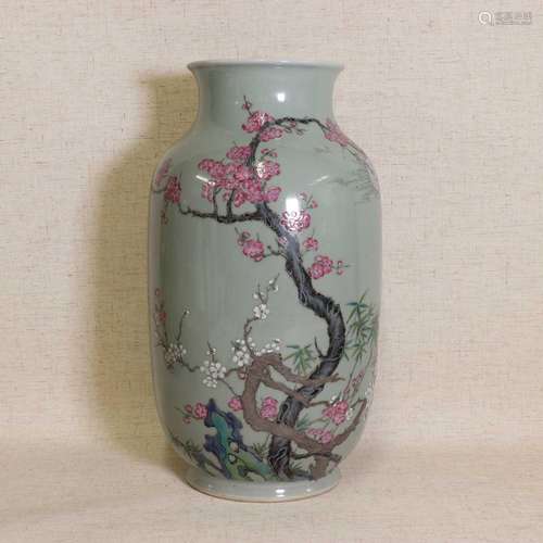 A Chinese famille rose vase,