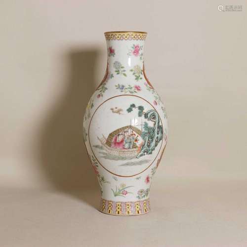 A Chinese famille rose vase,