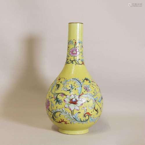 A Chinese famille rose vase,