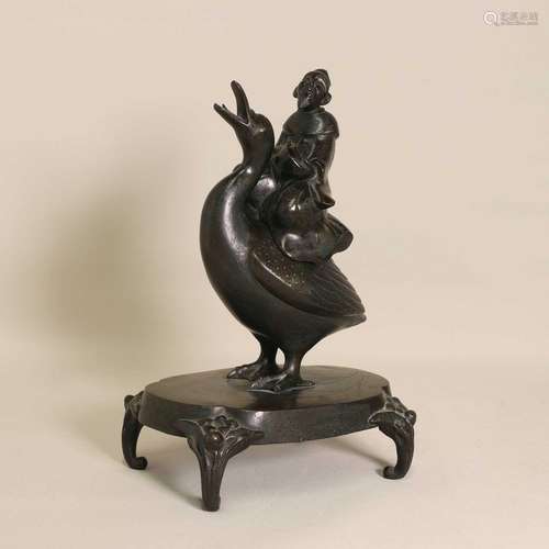 A Chinese bronze censer,