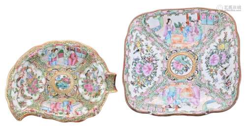 TWO CHINESE CANTON PORCELAIN DISHES, 19TH CENTURY