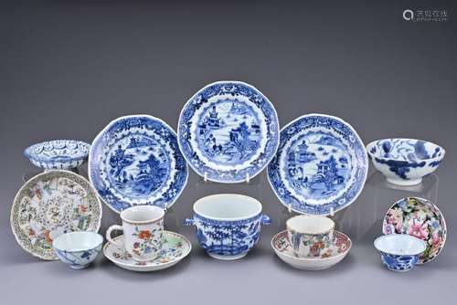 GROUP OF CHINESE PORCELAIN ITEMS, 18/19TH CENTURY