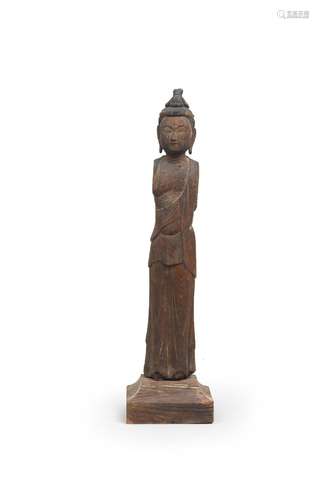 A WOOD FIGURE OF SHO-KANNON (AVALOKITESVARA) Edo period (161...