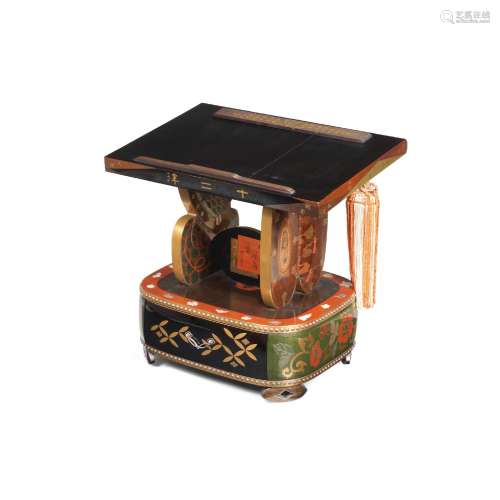 A RARE, ELEGANT, AND UNUUSAL LACQUER KENDAI (LECTERN) IN THE...