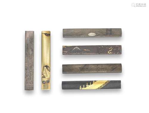 SIX KOZUKA (KNIFE HANDLES) Edo period (1615-1868), 18th to 1...