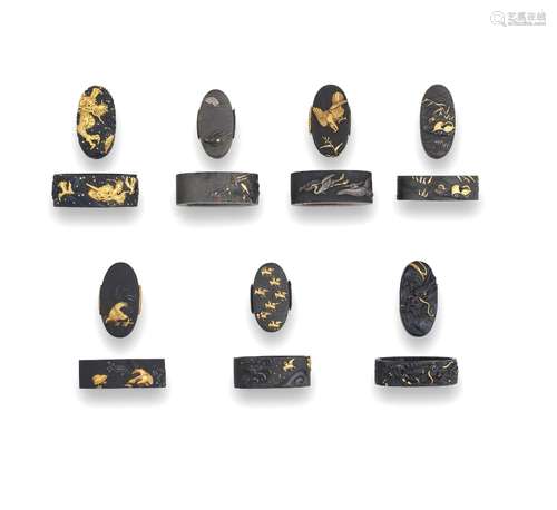 SEVEN FUCHI-GASHIRA (HILT COLLARS AND POMMELS) Edo period (1...