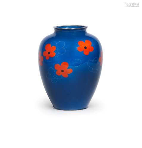 ANDO JUBEI COMPANY  A Cloisonné-Enamel Musen Baluster Vase M...