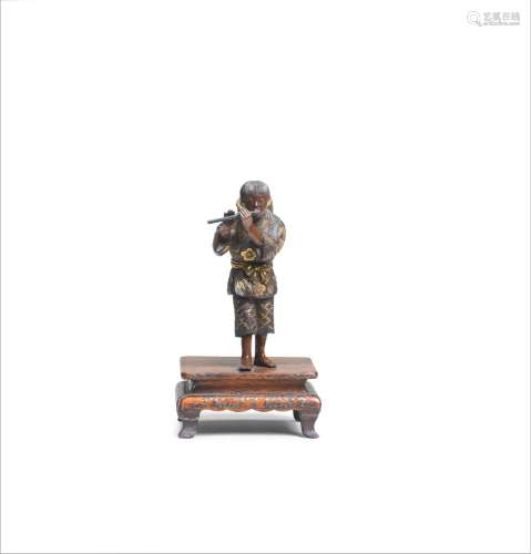MIYAO EISUKE COMPANY OF YOKOHAMA A Gilt-Bronze Figure of a F...