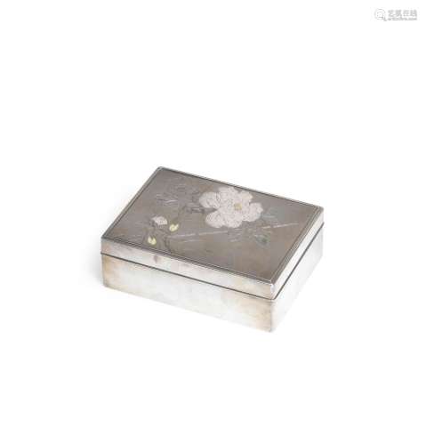 A SILVER RECTANGULAR BOX AND SHIBUICHI COVER By Masayuki, Me...