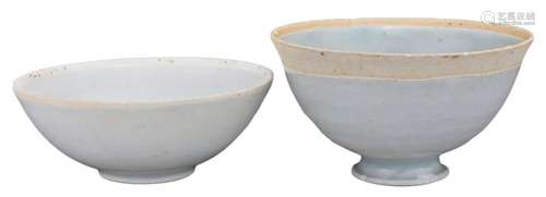 TWO CHINESE QINGBAI GLAZED BOWLS, SOUTHERN SONG DYNASTY