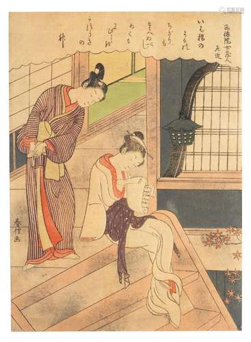 SUZUKI HARUNOBU (1725-1770) Edo period (1615-1868), circa 17...