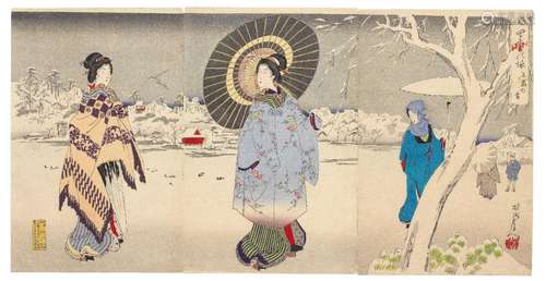 YOSHU CHIKANOBU (1838-1912) AND KOBAYASHI KIYOCHIKA (1847-19...