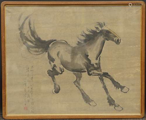 徐悲鸿水墨画 马 壬午年（1942年） 纸本镜心