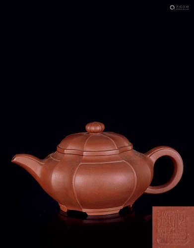 70年代 紫砂大八卦茶壶