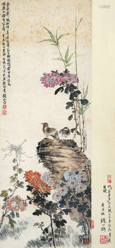 1899～1985 钱松嵒 安居图  立轴 设色纸本