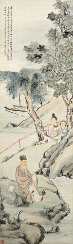 1891～1977 贺天健 高士图  立轴 设色绢本