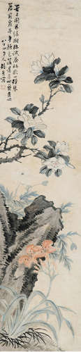 1803～1886 张熊 众卉争艳  立轴 设色纸本