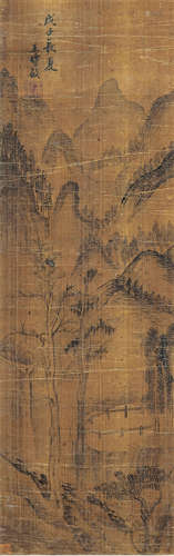 1592～1680 王时敏 空山幽谷  立轴 水墨绢本
