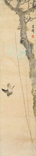 1900～1957 张书旂 梅花小鸟  立轴 设色纸本