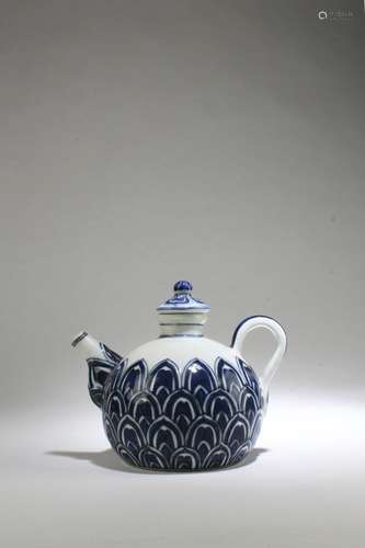 A Blue & White Porcelain Teapot