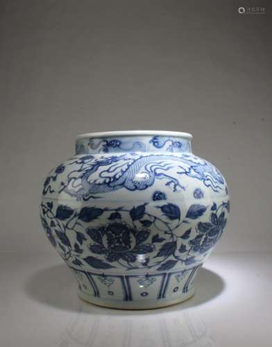 A Blue & White Porcelain Jar